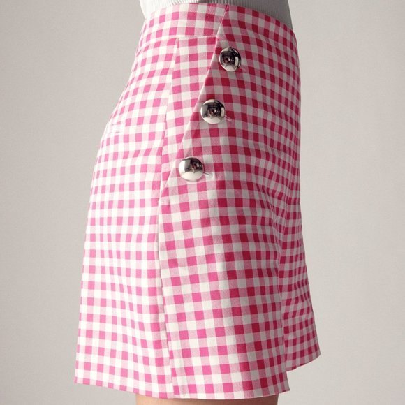 Zara Pink and White Gingham Shorts (NWT) - Picture 2 of 7